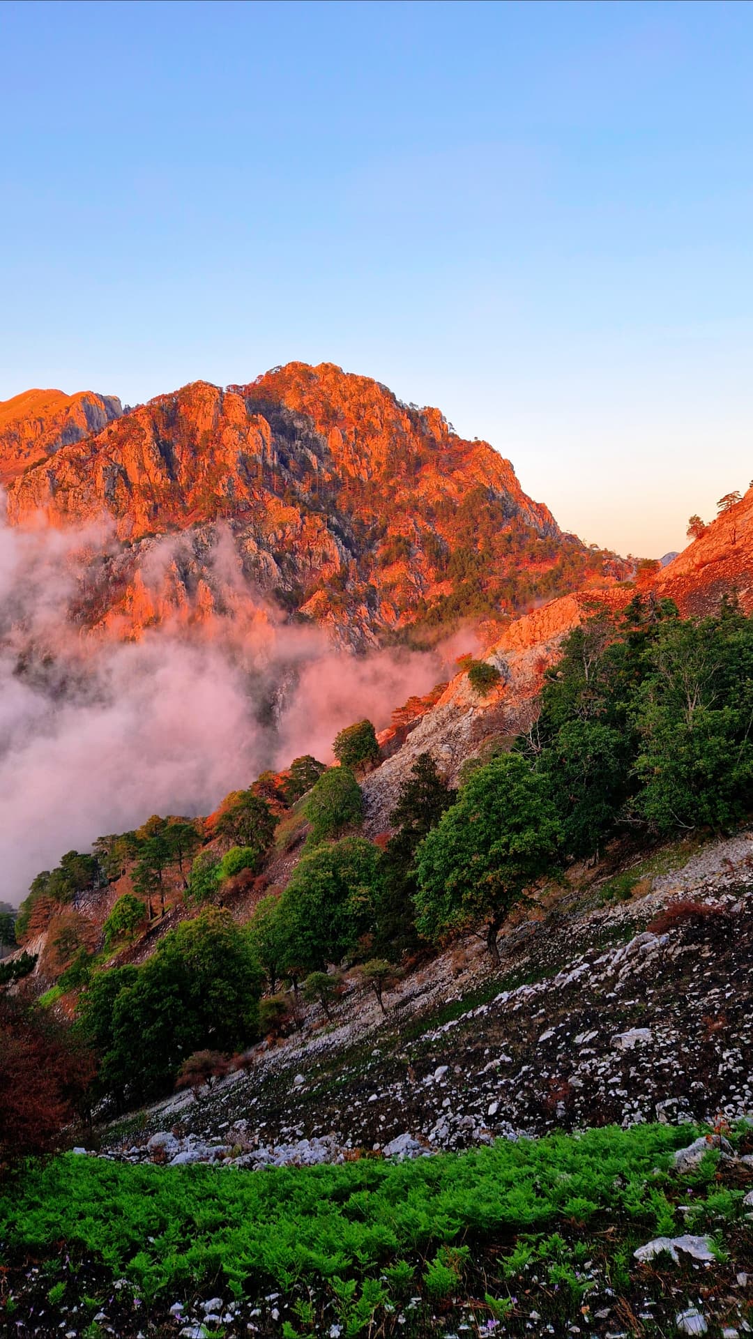Dukat pass with sunset.