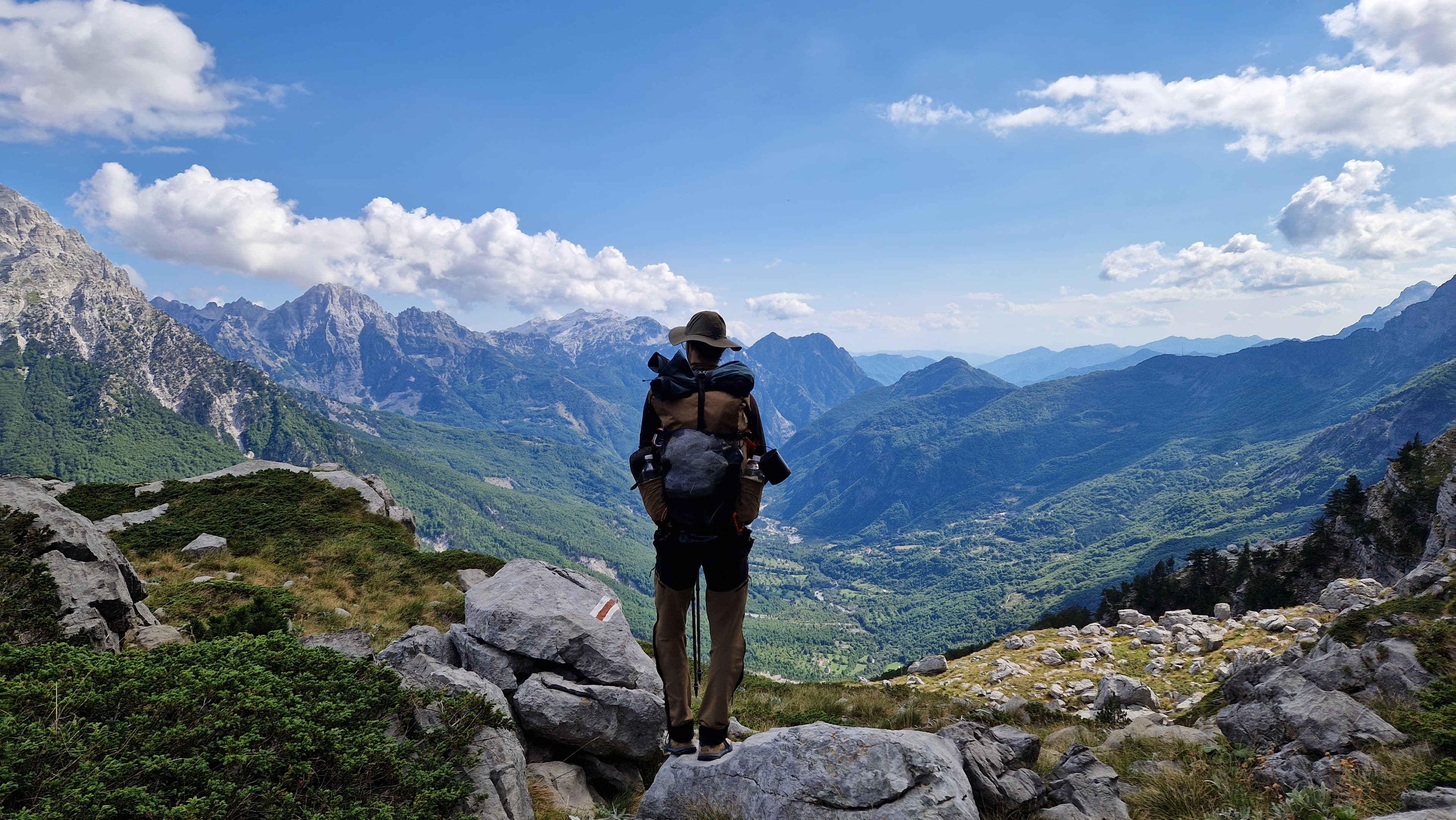 Theth valley view from the top.